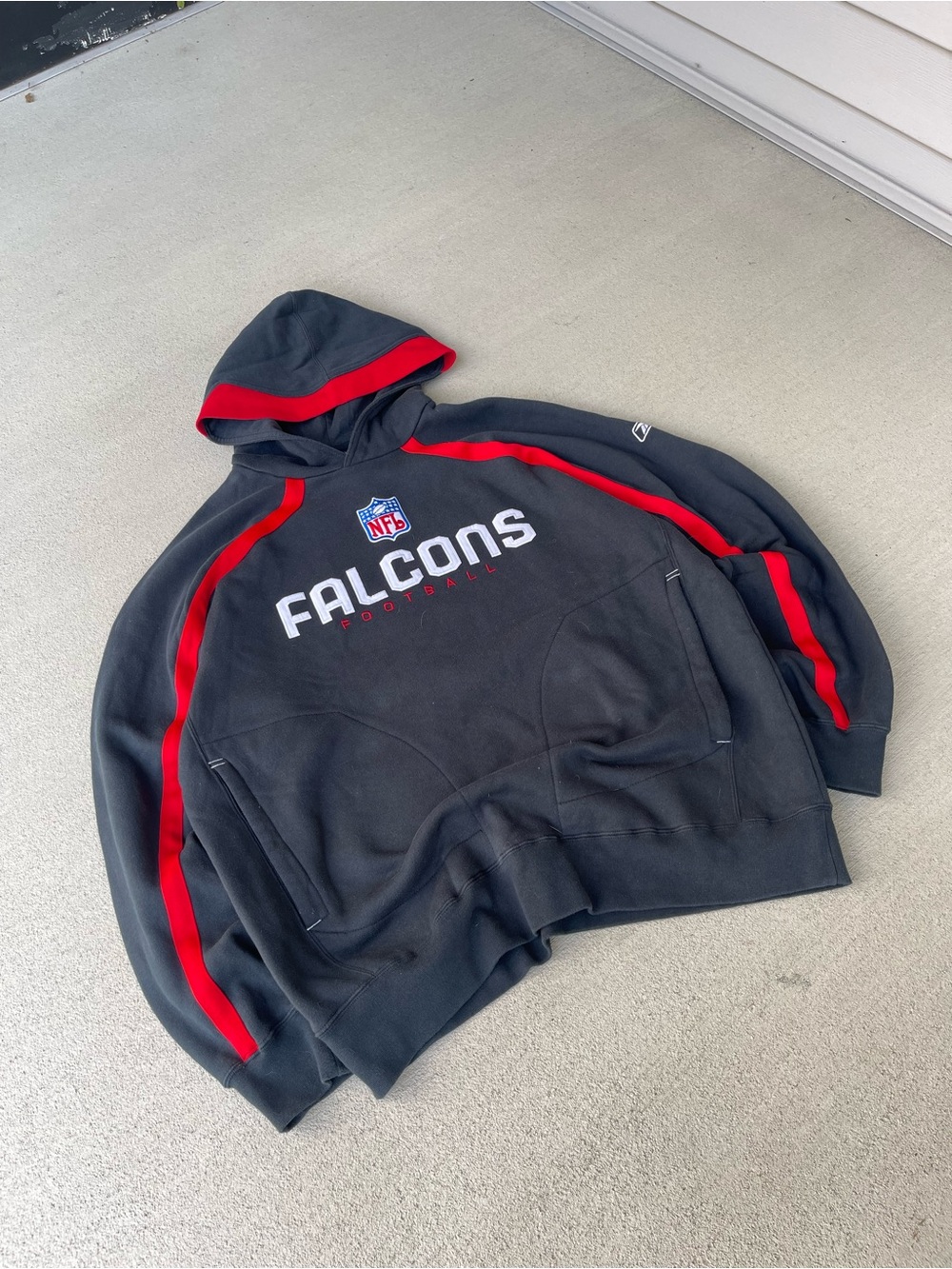 Reebok‎ Black & Red NFL Hooded Pullover